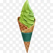 绿色抹茶冰淇淋