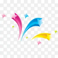 手绘彩色创意星星驾校招生