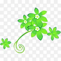 春天手绘环保花纹