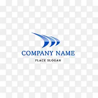蓝色英文logo