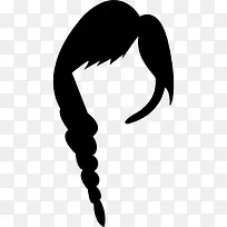 女性的头发长图标