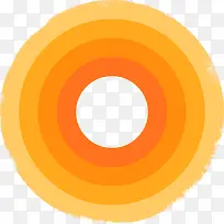 创意合成橙色的圆圈形状