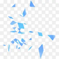 蓝色美丽漂浮三角