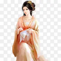 中国古风美女手绘