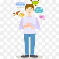 受伤的男孩