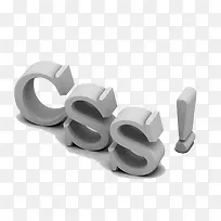 3DCSS灰色艺术字