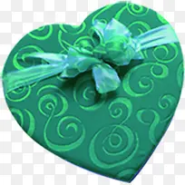 高清绿色爱心礼盒