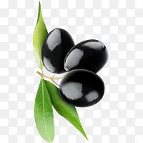 黑色高清绿叶水果