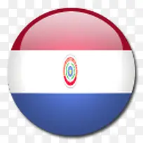 巴拉圭国旗国圆形世界旗