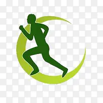 绿色健康马拉松logo
