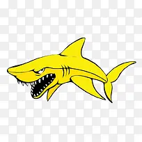 矢量黄色鲨鱼