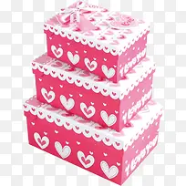 三层粉色礼物盒