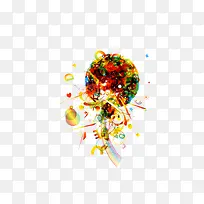 炫彩花纹背景装饰矢量图