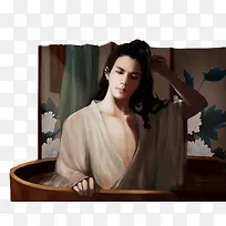 沐浴男子图片