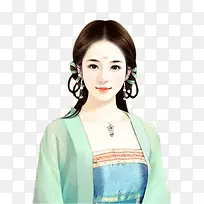 彩绘立绘古装夫人美女