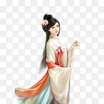 彩绘立绘古装清纯女子