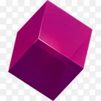 紫色立体方块装饰