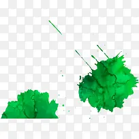 绿色水印绘画图片
