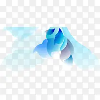蓝色水印冬季淘宝素材