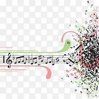 矢量手绘音乐
