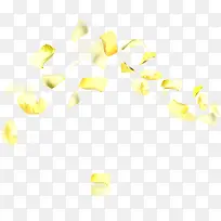 黄色飘浮卡通花瓣