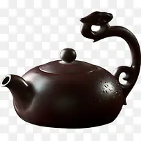 黑色古朴茶具茶壶