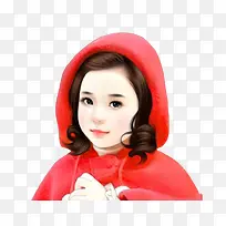 小红帽女孩素材