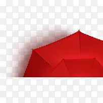 红色伞状素材