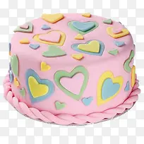 粉红生日蛋糕