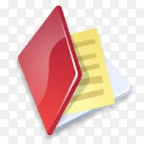 文件夹文件红文件纸iComic