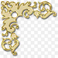 欧式金色花纹婚柬设计