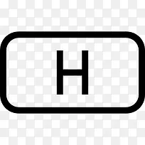 h文件型矩形划符号图标