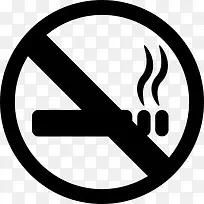 禁止吸烟信号符号图标