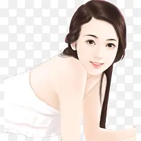 手绘性感娇媚美女
