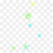 创意合成绿色的光效黄色合成