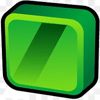 方形绿色创意电脑图标