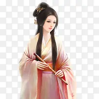长笛女子免扣人物