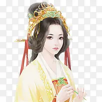 金头饰古风女子
