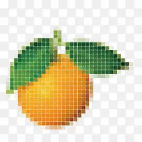 矢量图案素材像素图橘子