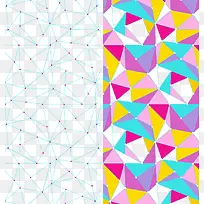 彩色立体几何装饰矢量图