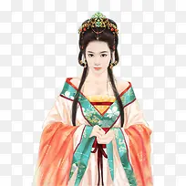 手绘古风端庄女子