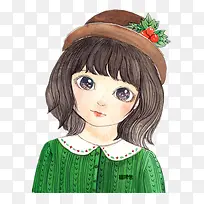 手绘女孩