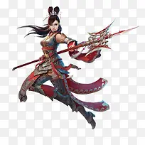 手绘剑戟女子