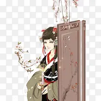 古代宫廷美女手绘