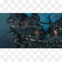 手绘梦幻创意建筑