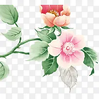 水墨古典艺术花朵设计