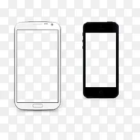 白色黑色手机模型