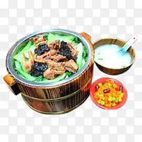木耳炖土鸡饭