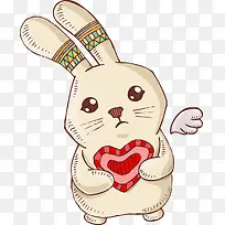 卡通爱的天使兔兔
