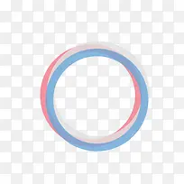 粉白蓝圆环图片